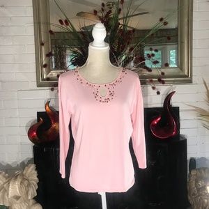 💖 5/$25 💖 Bob Mackie Pink Embellished  Sweater